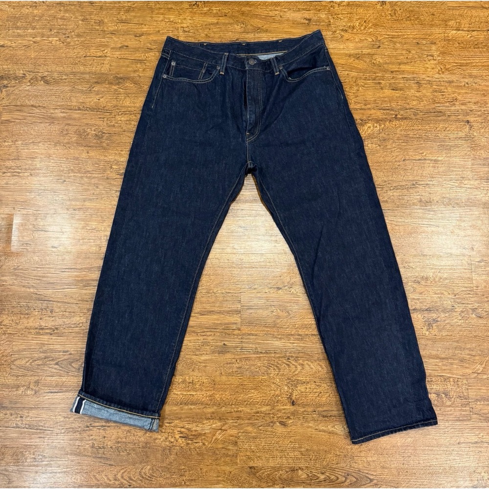 Levi's Premium Indigo Blue 505‎ Casual Redline Selvedge Denim Jeans Men's 36x30